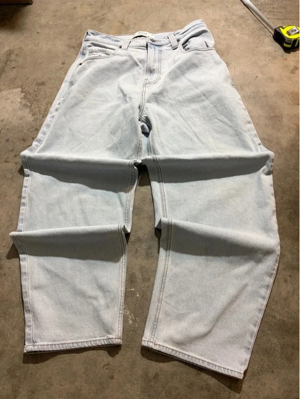 Y2K inspired Hollister light blue wash baggy skater jean